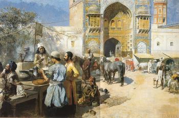 Edwin Lord Weeks : An Open-Air Restaurant Lahore